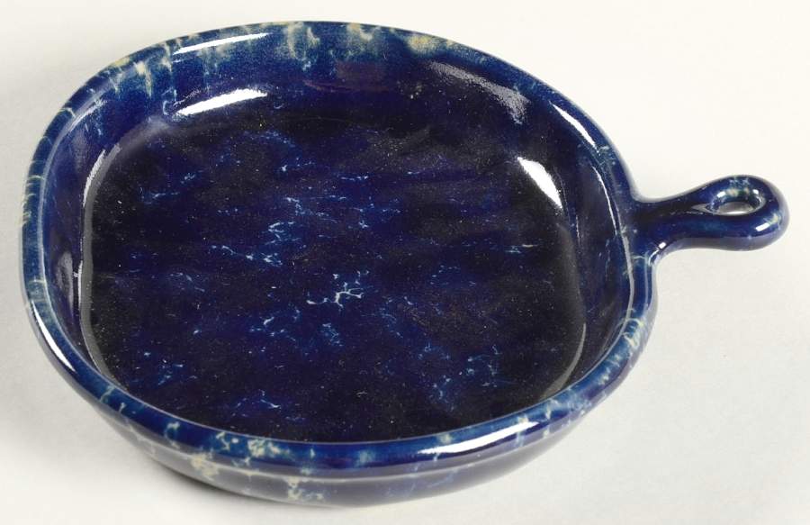 Agate Blue Brie Handled Serving Plate by Bennington Potters-1