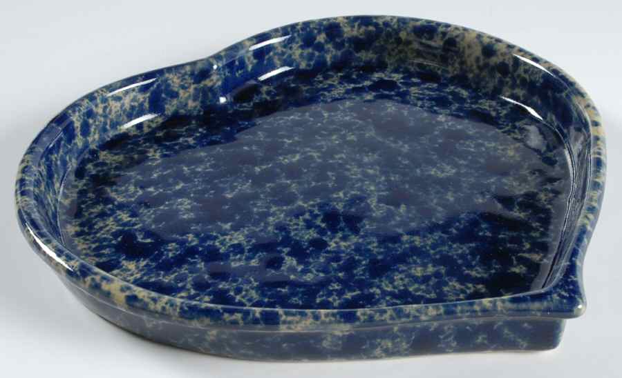 Agate Blue 8" Heart Plate by Bennington Potters-1