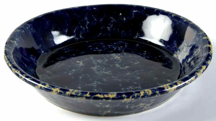 Agate Blue 9" Pie Baking Plate by Bennington Potters-1