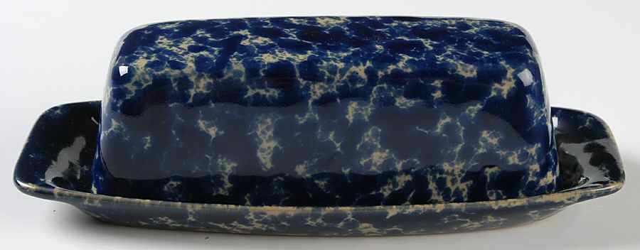 Agate Blue 1/4 Lb Covered Butter by Bennington Potters-1
