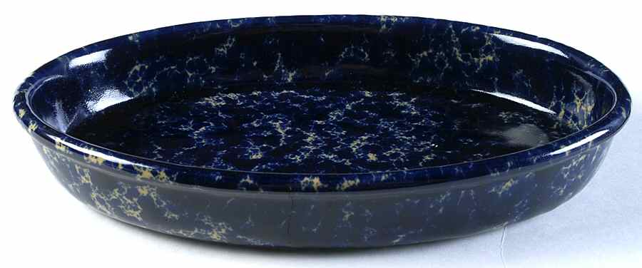 Agate Blue 13" Oval Baker by Bennington Potters-1