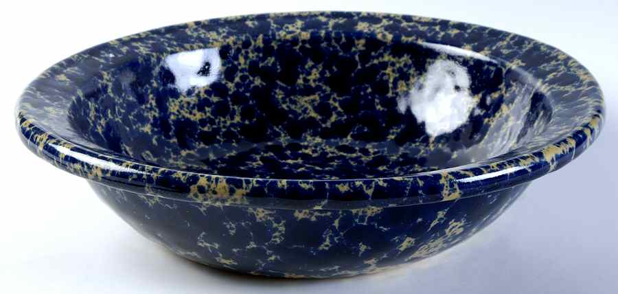 Agate Blue 12" Large Salad Serving Bowl by Bennington Potters-1