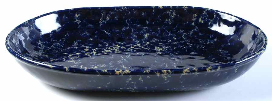 Agate Blue 18" Oval Baker by Bennington Potters-1