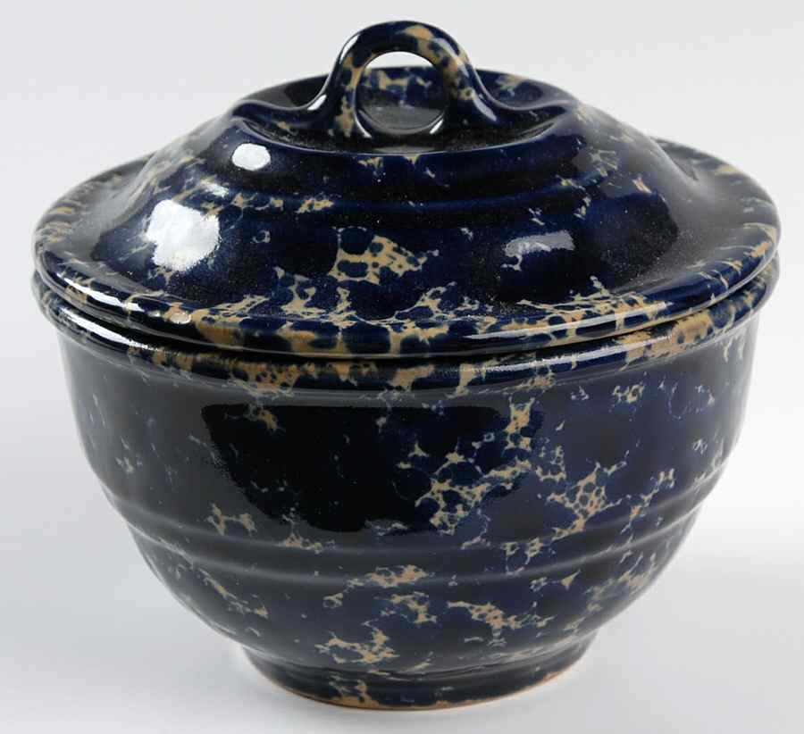 Agate Blue 3" Storage Crock & Lid by Bennington Potters-1