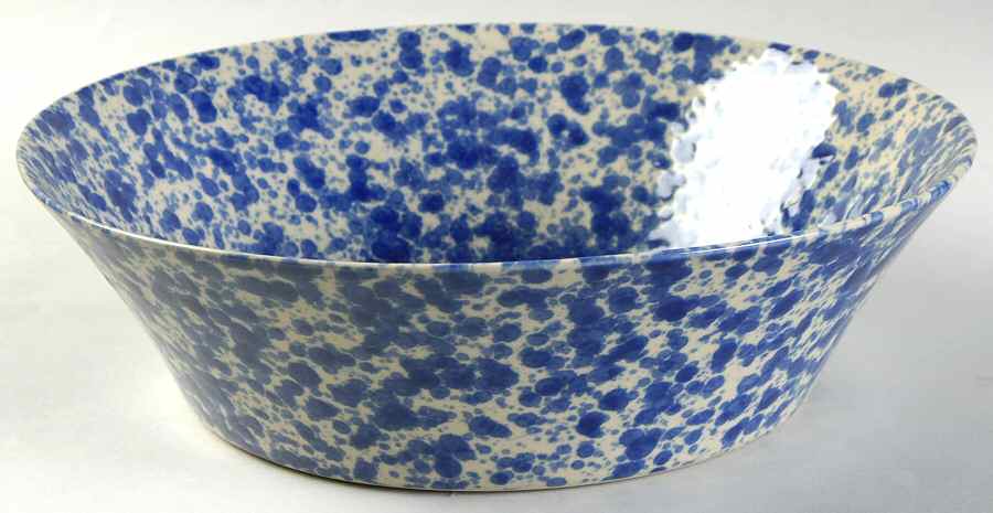 Agate Blue 9" Round Vegetable Bowl by Bennington Potters-1
