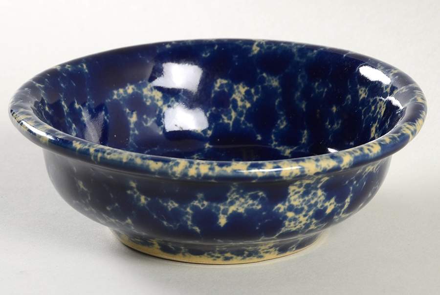 Agate Blue Rim Fruit/Dessert (Sauce) Bowl by Bennington Potters-1