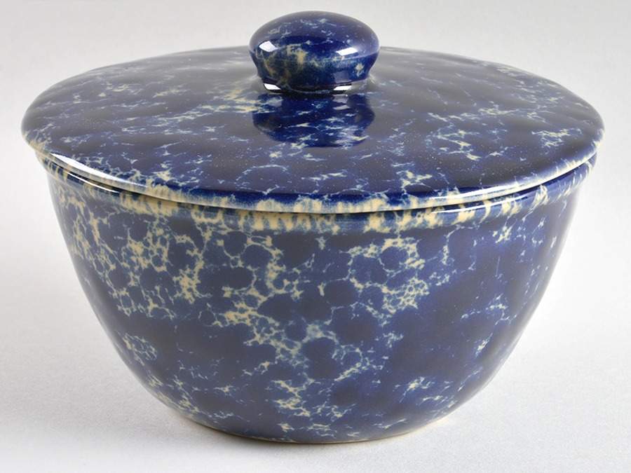 Agate Blue Butter Tub & Lid by Bennington Potters-1
