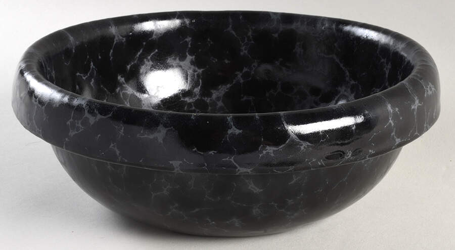 Agate Black Slate 10" Round Vegetable Bowl by Bennington Potters-1