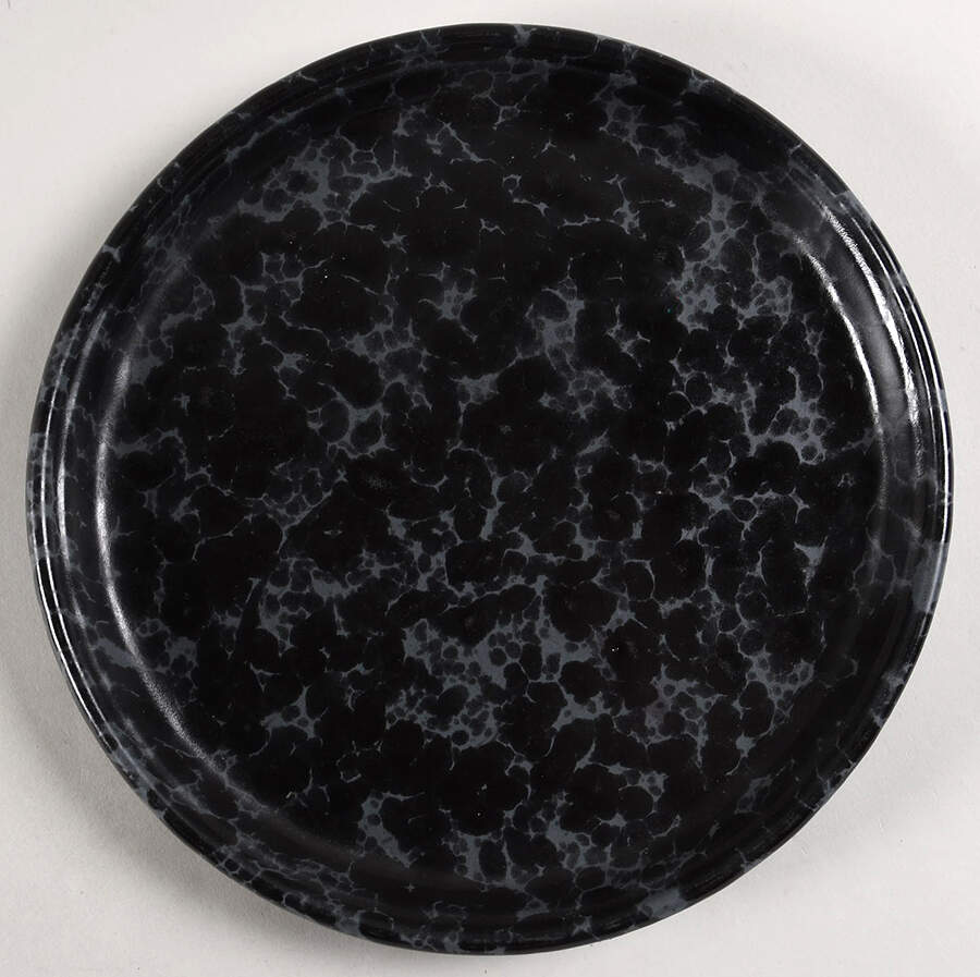 Agate Black Slate Coupe Dinner Plate by Bennington Potters-1