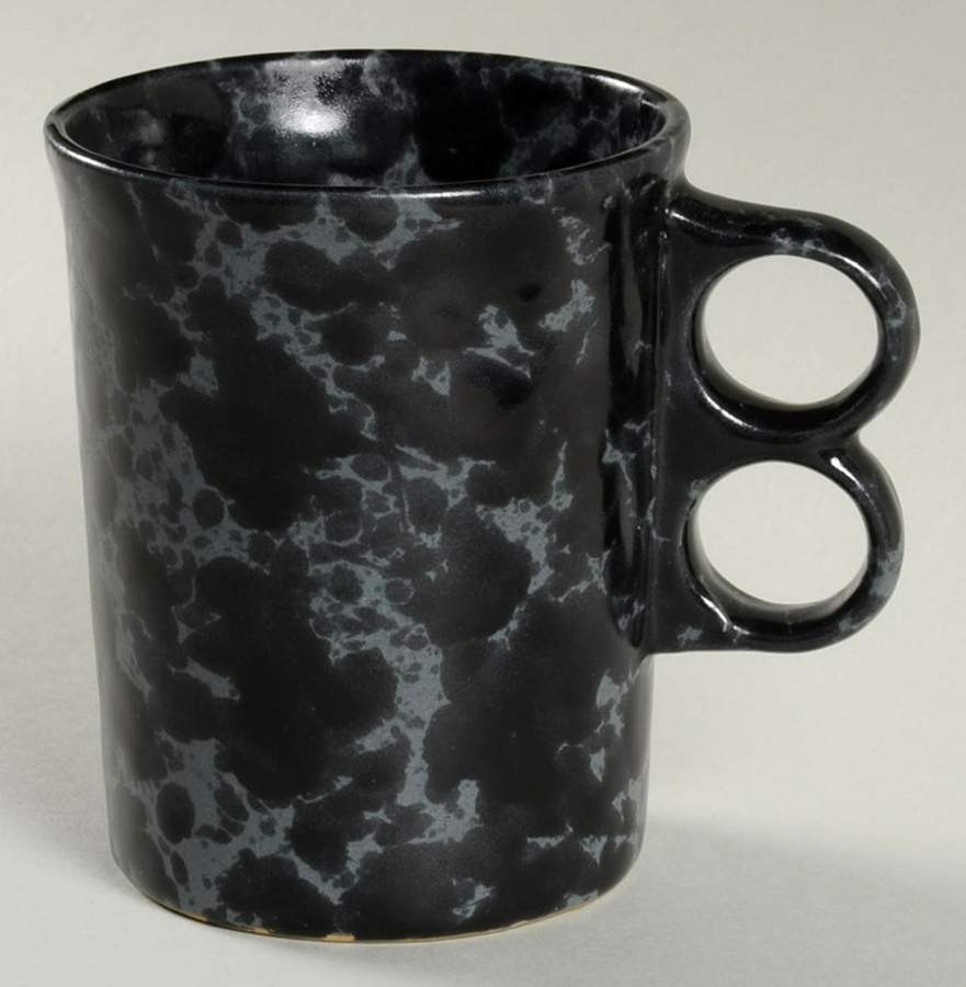 Agate Black Slate Double Finger Mug by Bennington Potters-1