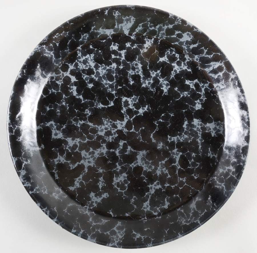 Agate Black Slate 11" Chop Plate (Round Platter) by Bennington Potters-1
