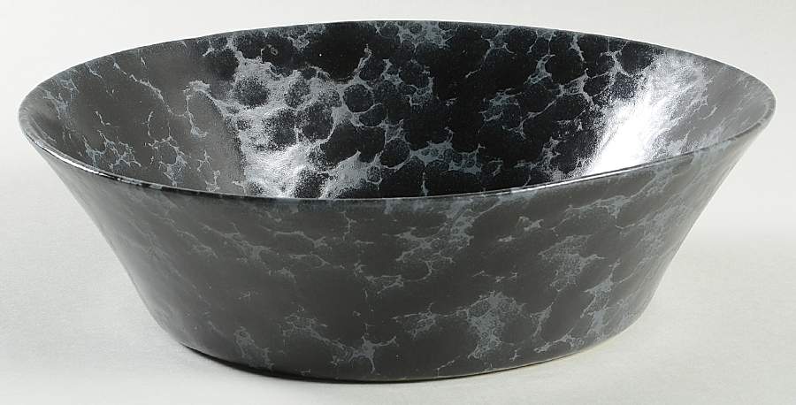 Agate Black Slate 9" Round Vegetable Bowl by Bennington Potters-1
