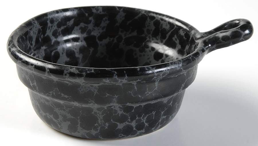 Agate Black Slate Onion Soup Bowl No Lid by Bennington Potters-1