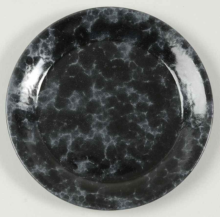 Agate Black Slate Bread & Butter Plate by Bennington Potters-1