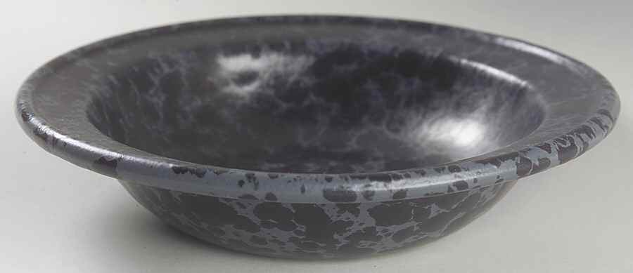 Agate Black Slate Rim Soup Bowl by Bennington Potters-1