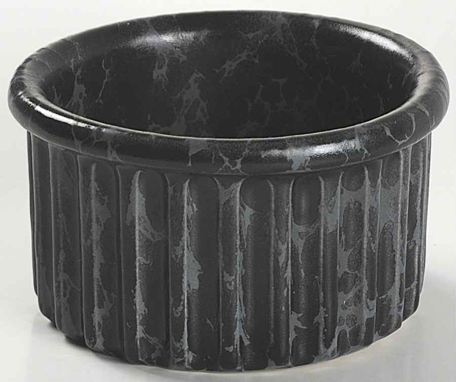 Agate Black Slate 5" Souffle by Bennington Potters-1