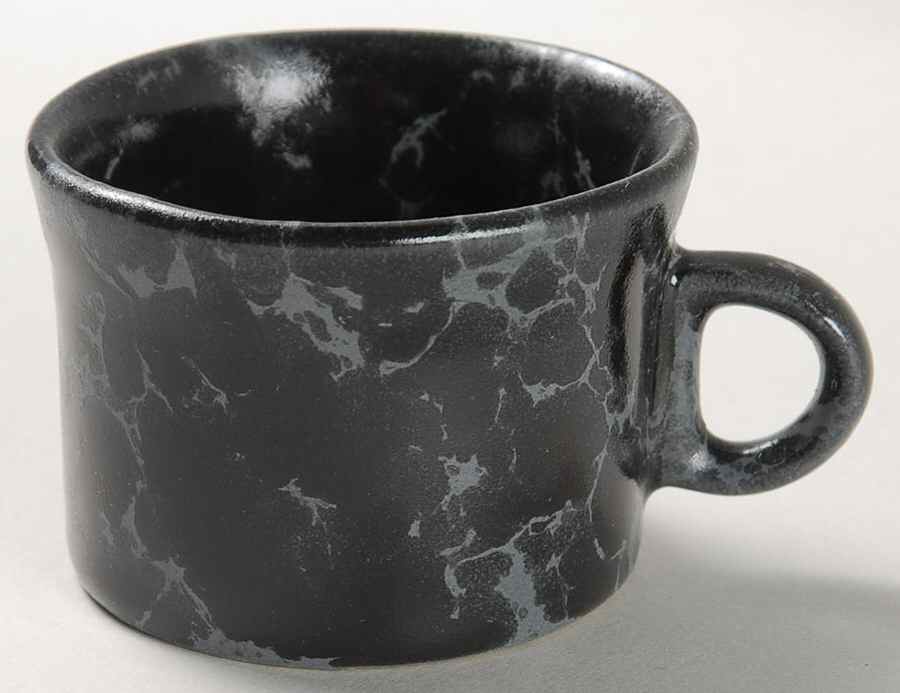 Agate Black Slate Flat Demitasse Cup by Bennington Potters-1