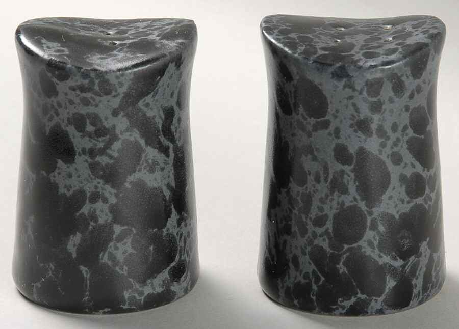 Agate Black Slate Salt & Pepper Set by Bennington Potters-1