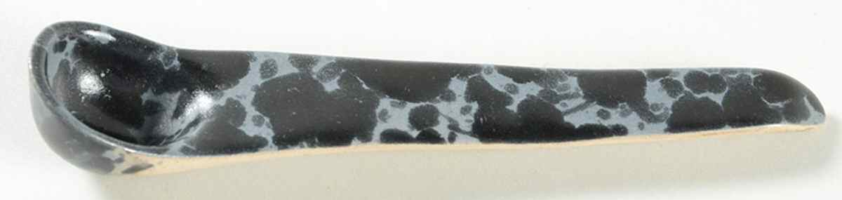 Agate Black Slate Spoon for Double Jam/Jelly by Bennington Potters-1