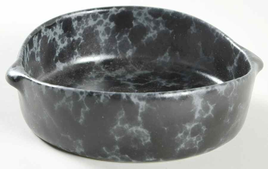 Agate Black Slate Lugged Fruit/Dessert (Sauce) Bowl by Bennington Potters-1