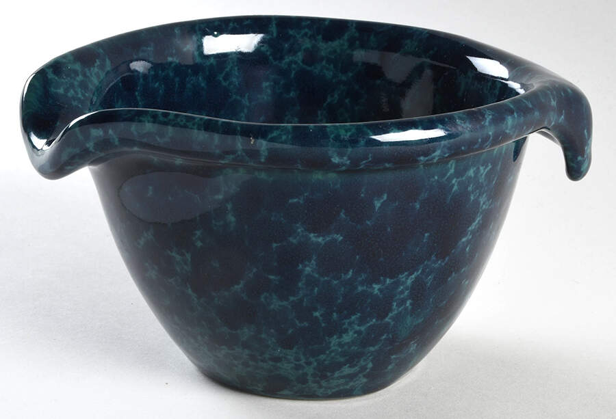 Agate Black and Green Batter Bowl by Bennington Potters-1