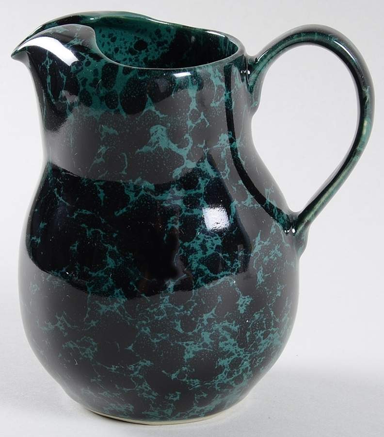 Agate Black and Green 20 Oz Pitcher by Bennington Potters-1