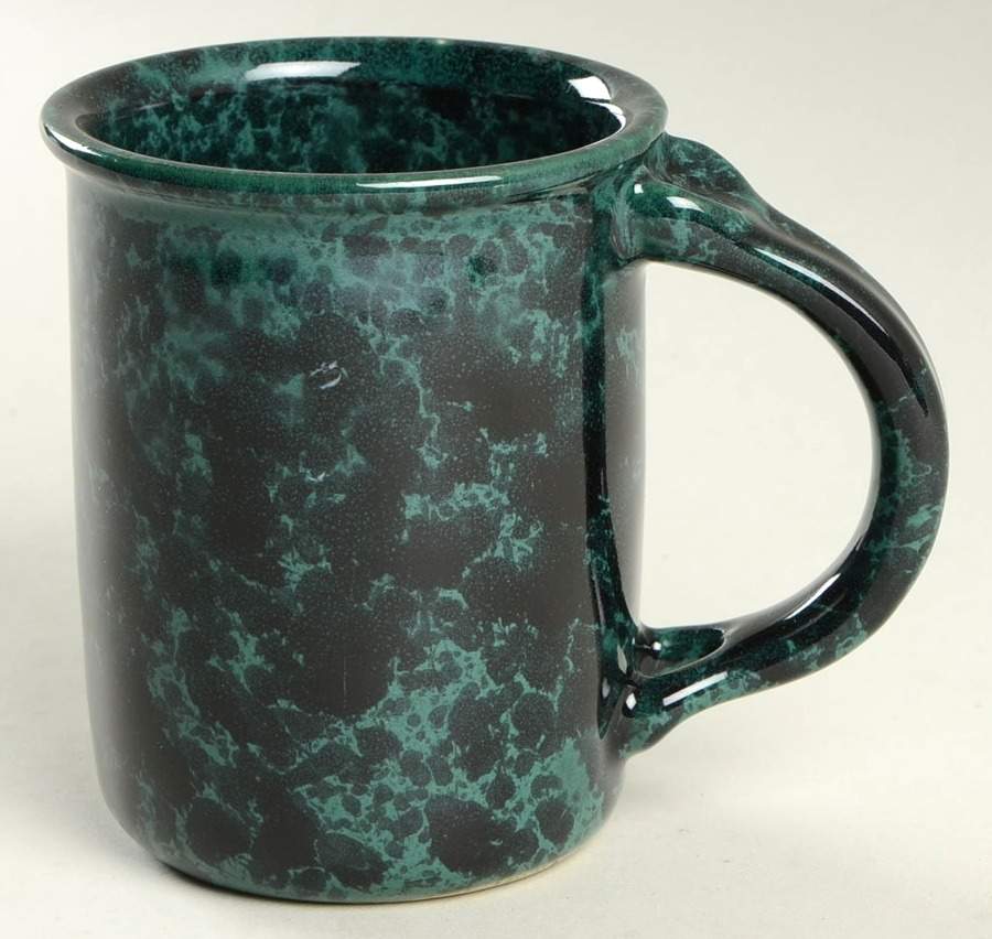 Agate Black and Green Mug by Bennington Potters-1