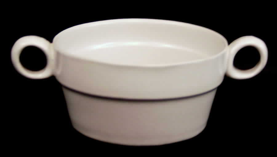 White Flat Cream Soup Bowl by Bennington Potters-1