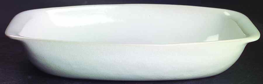White 9" Oval Vegetable Bowl by Bennington Potters-1