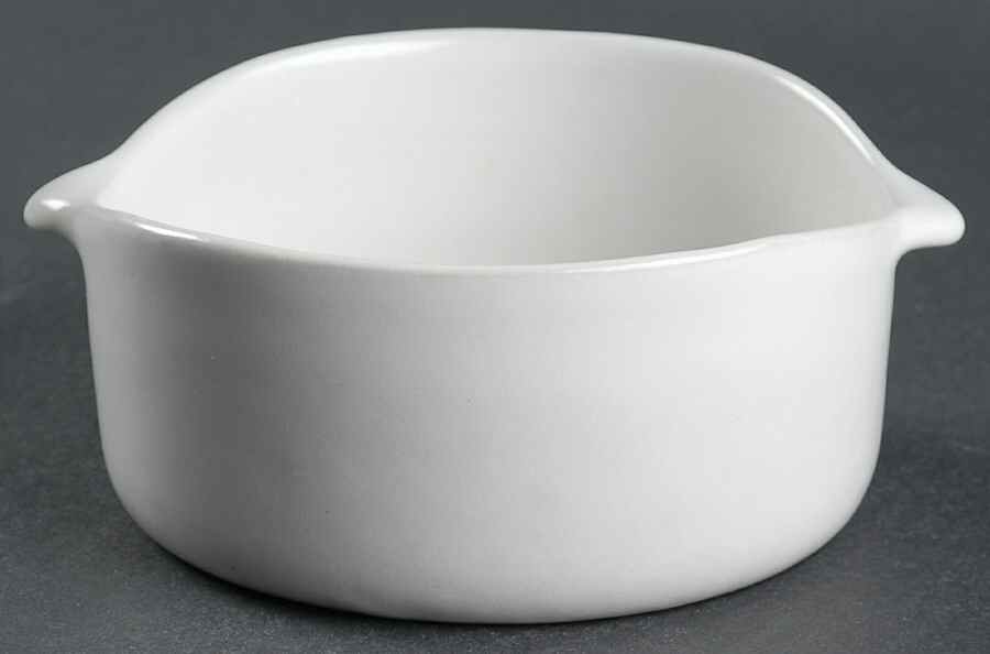 White Fruit/Dessert (Sauce) Bowl by Bennington Potters-1