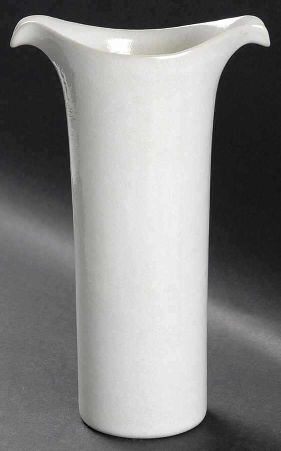 White 8" Vase by Bennington Potters-1