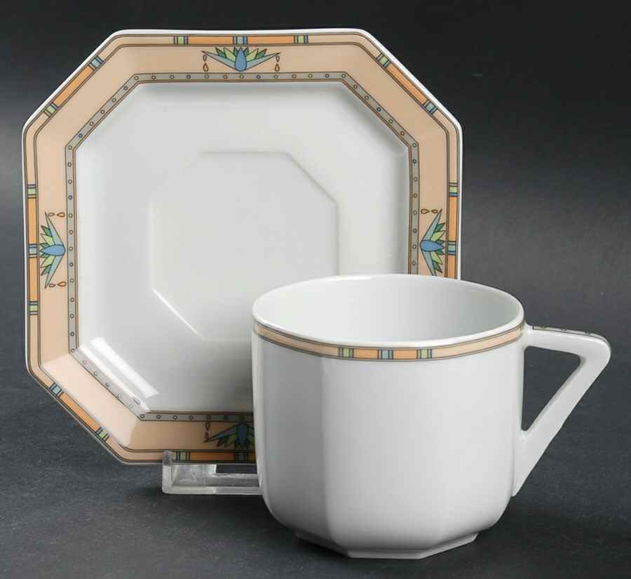 Aida Flat Cup & Saucer Set by Bernardaud-1