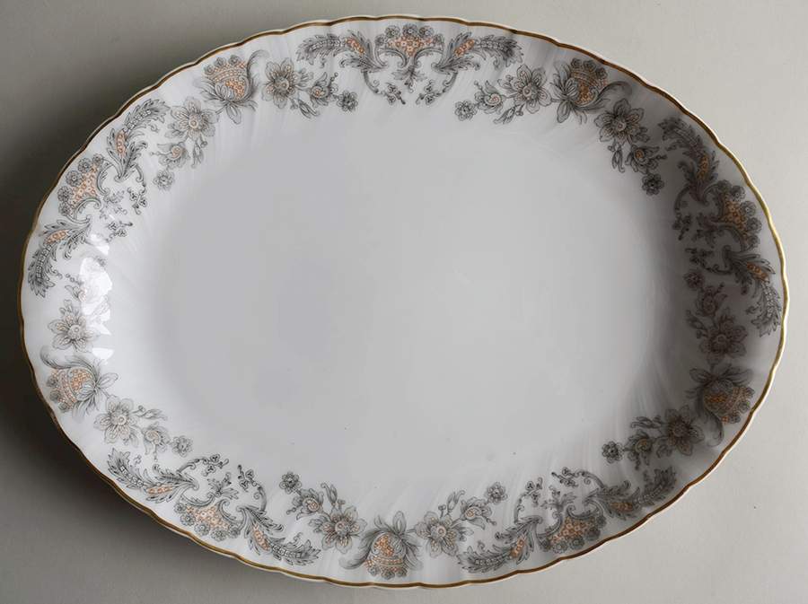 Alencon 13" Oval Serving Platter by Bernardaud-1