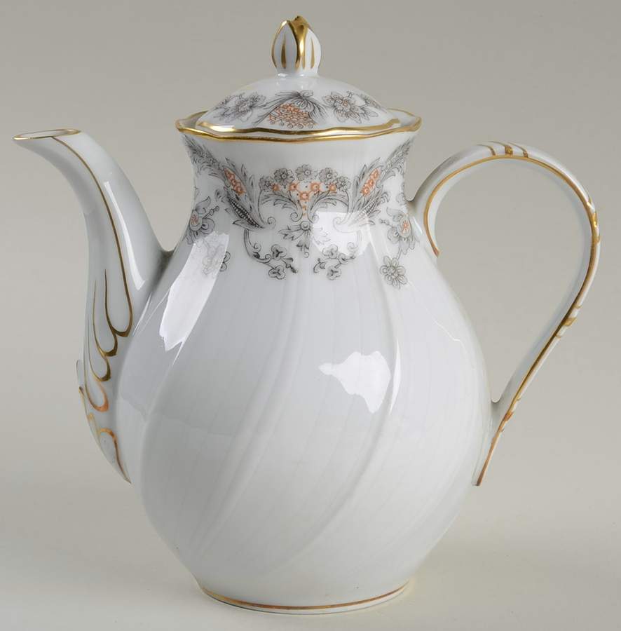 Alencon Mini Coffee Pot & Lid by Bernardaud-1