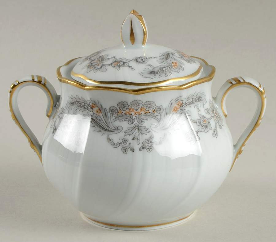 Alencon Mini Sugar Bowl & Lid by Bernardaud-1