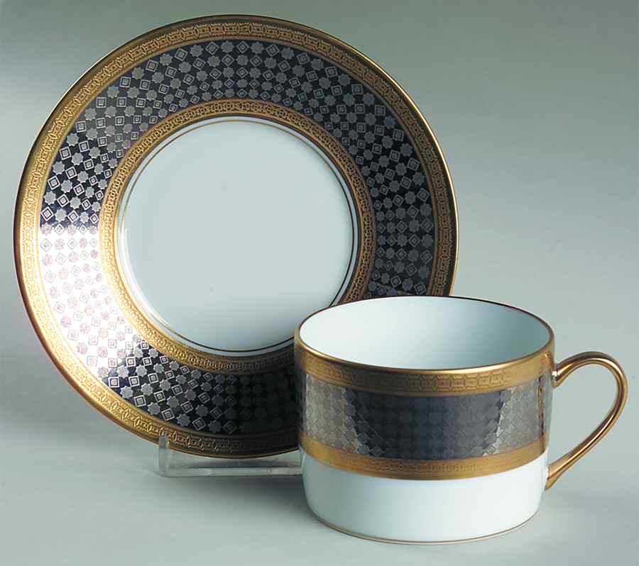 Alhambra Flat Cup & Saucer Set by Bernardaud-1