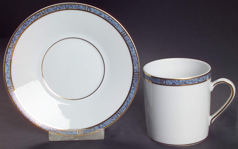 Antinea Bleu Flat Cup & Saucer Set by Bernardaud-1
