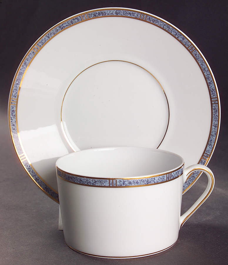 Antinea Bleu Breakfast Cup & Saucer Set by Bernardaud-1