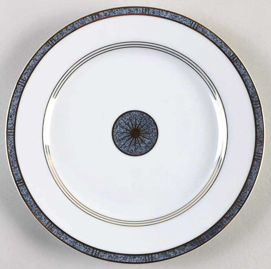 Antinea Bleu Accent Salad Plate by Bernardaud-1