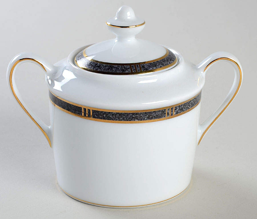 Antinea Anthracite Mini Sugar Bowl & Lid by Bernardaud-1