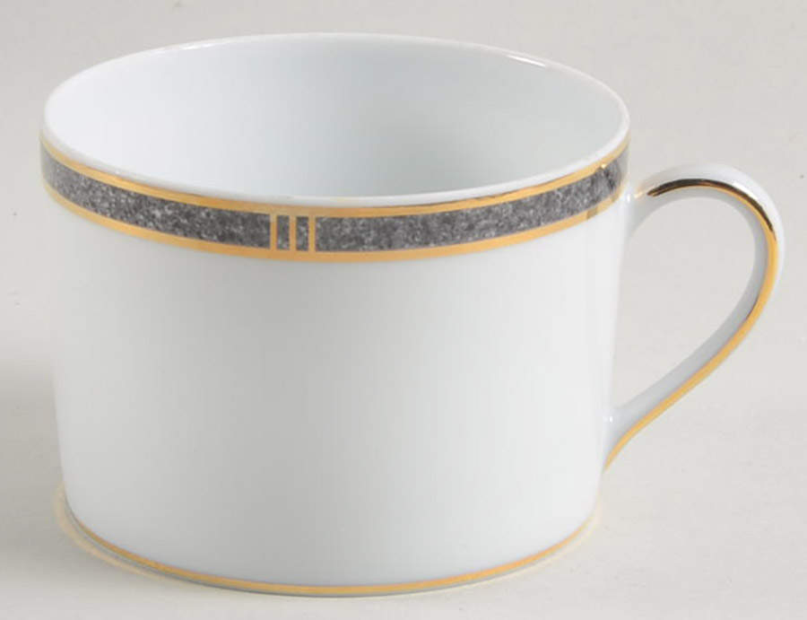 Antinea Anthracite Flat Cup by Bernardaud-1