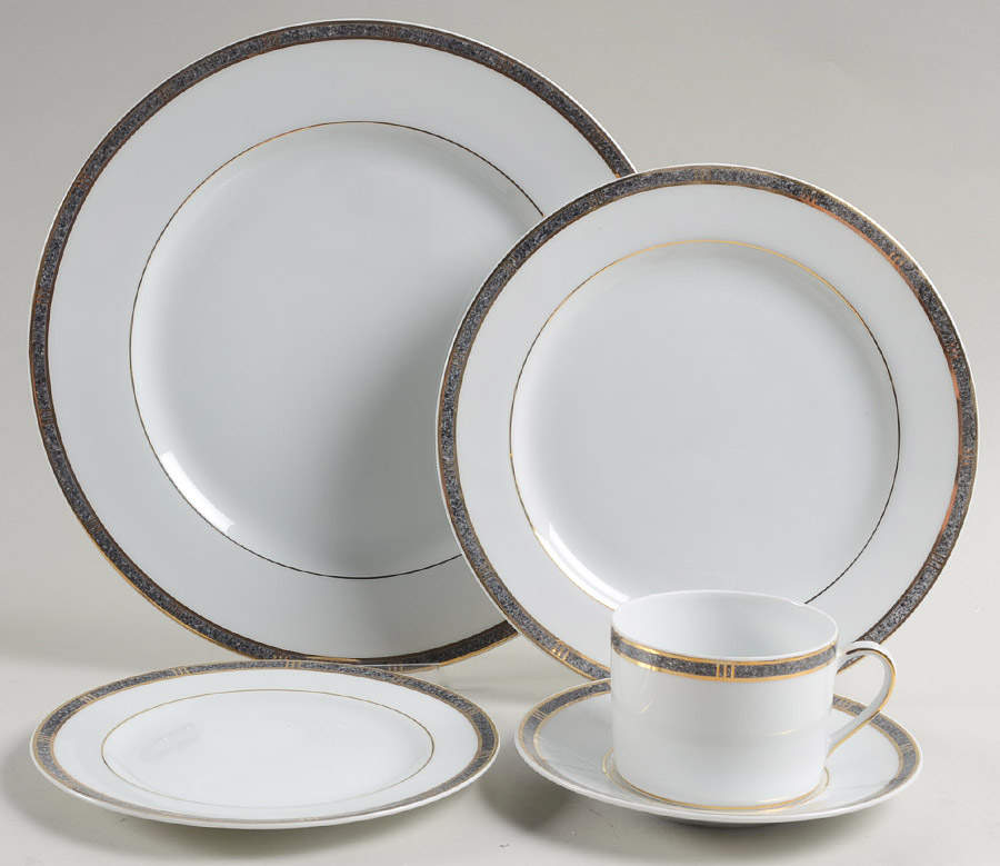 Antinea Anthracite 5 Piece Place Setting by Bernardaud-1
