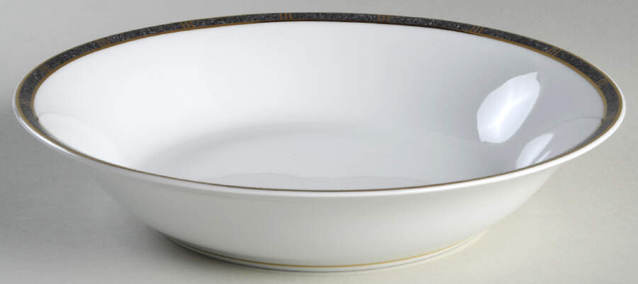 Antinea Anthracite 9" Round Vegetable Bowl by Bernardaud-1