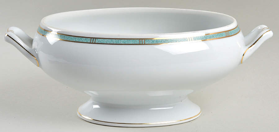 Antinea Vert Oval Vegetable No Lid by Bernardaud-1