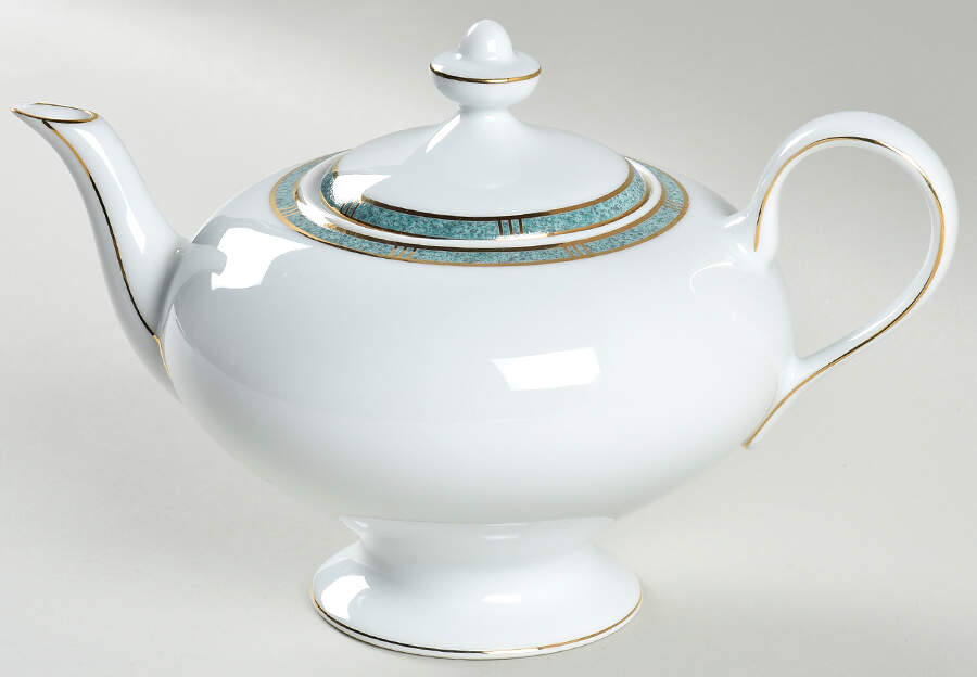 Antinea Vert Mini Teapot & Lid by Bernardaud-1