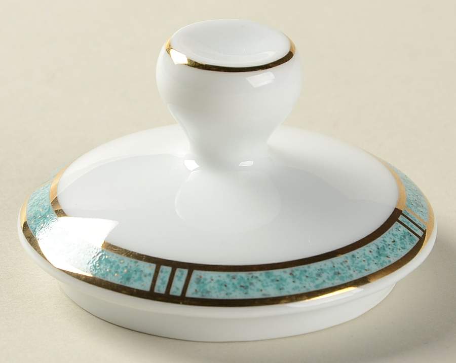 Antinea Vert Lid for Sugar Bowl by Bernardaud-1