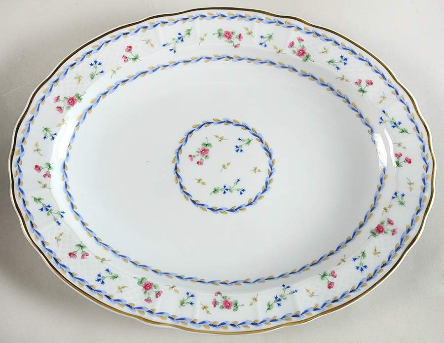 Artois Bleu 11" Oval Serving Platter by Bernardaud-1