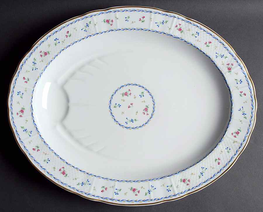 Artois Bleu 17" Oval Serving Platter by Bernardaud-1