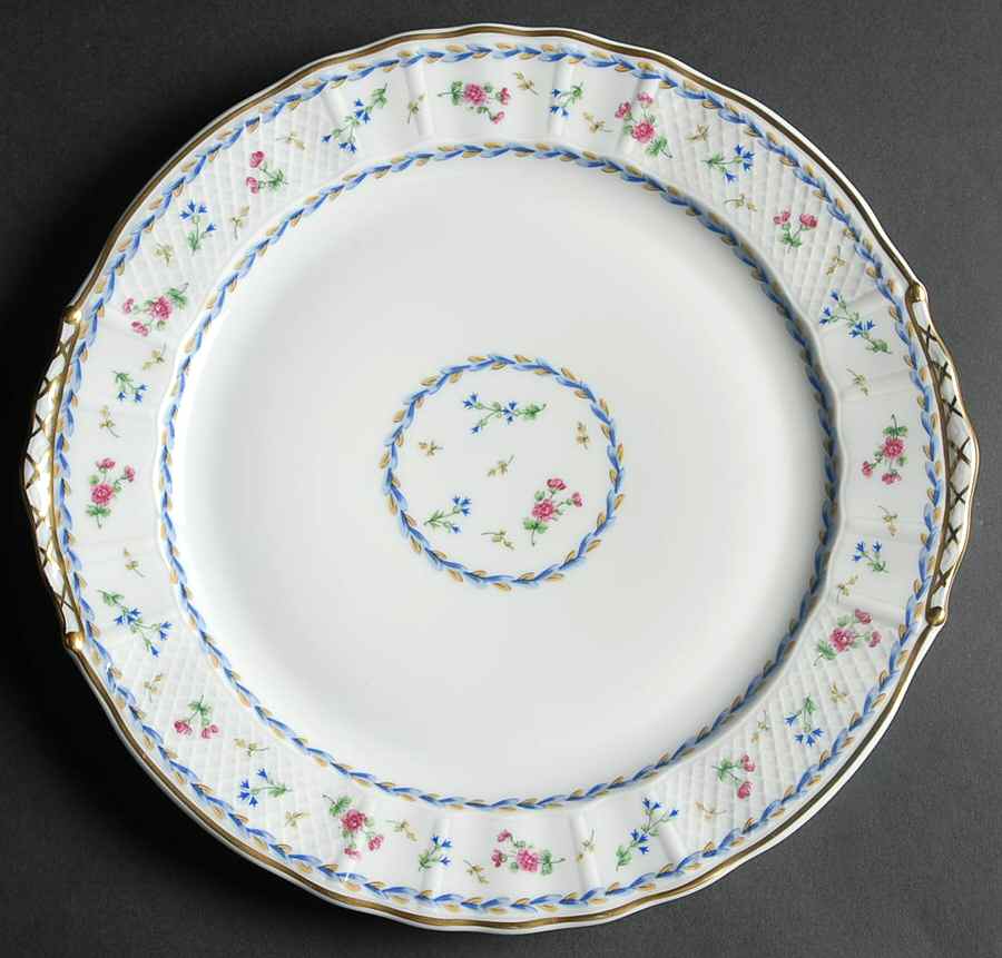 Artois Bleu Handled Cake Plate by Bernardaud-1