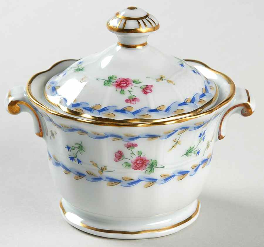 Artois Bleu Mini Sugar Bowl & Lid by Bernardaud-1